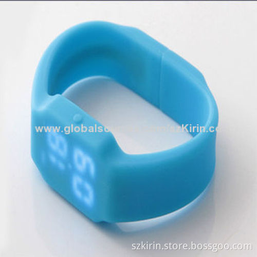 Multifunction silicone LED watch with USB flash drive, TF card slot drop, 3-year warranty